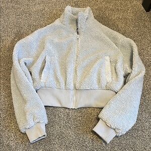 NWT Forever 21 Cozy Light Blue cropped Sherpa Jacket